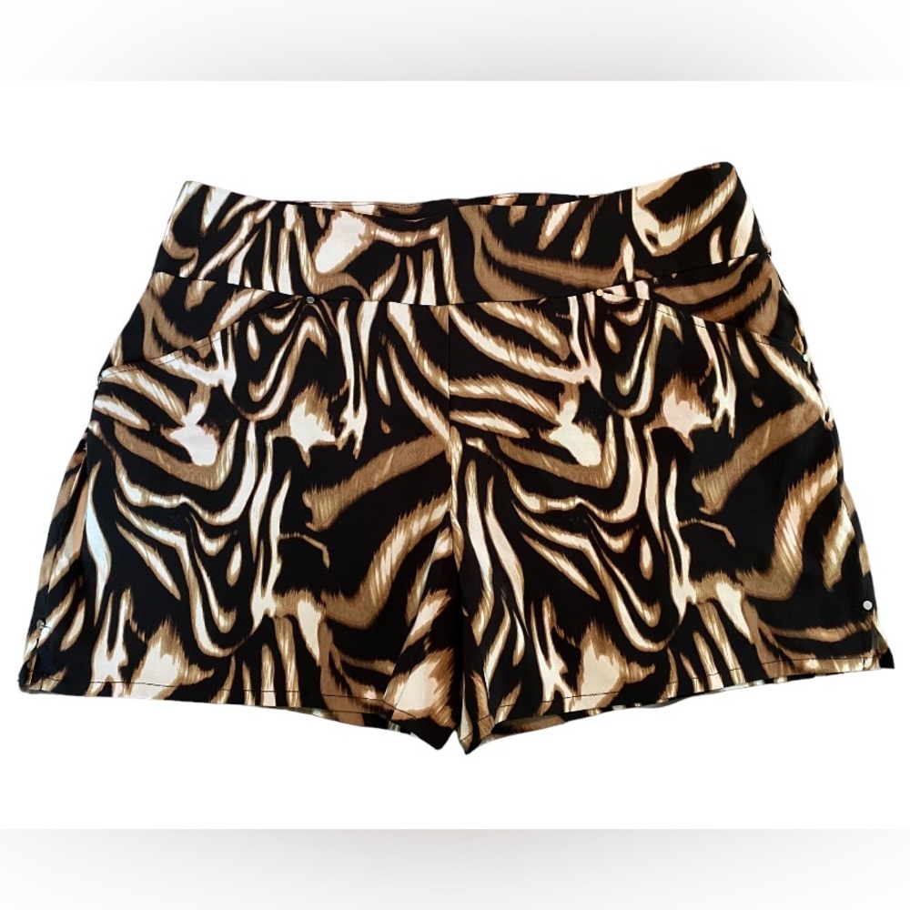 🇺🇸 2/$40 INC tropical animal print stretch dress short - Sz 16